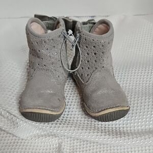 STRIDE RITE ANGIE  TODDLER SHIMMER GREY BOOT 5.5W